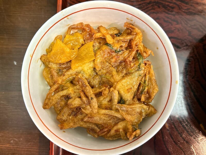 はるな（本郷三丁目）のミニかき揚げ丼