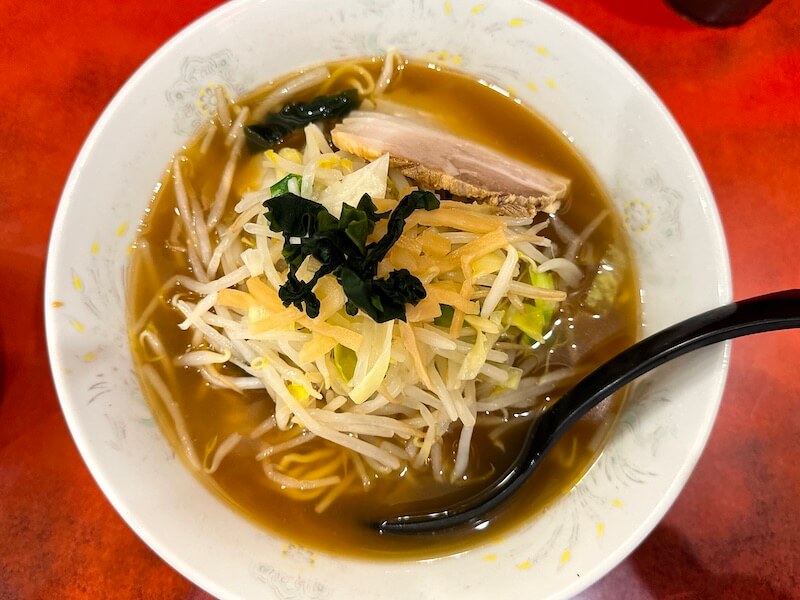 ほん田（小川町）の野菜ラーメン