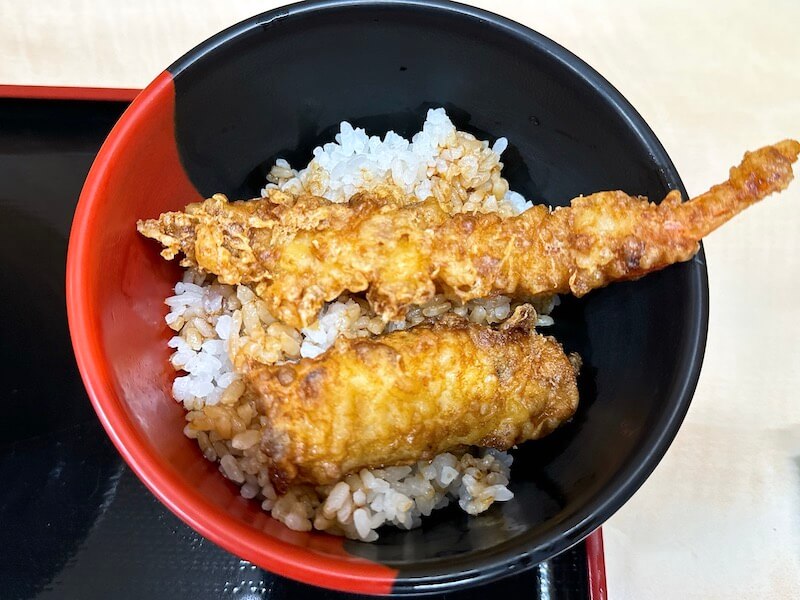 天花そば（築地）のミニ天丼