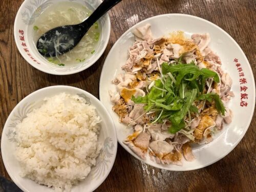 紫金飯店（原宿）の豚の冷しゃぶ特製胡麻だれ定食