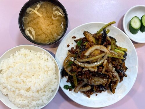 秀永（高田馬場）の魚香茄子定食