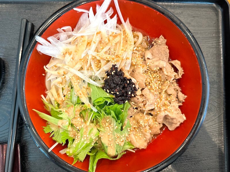 いけち（板橋区役所前）の豚しゃぶラー油サラダうどん