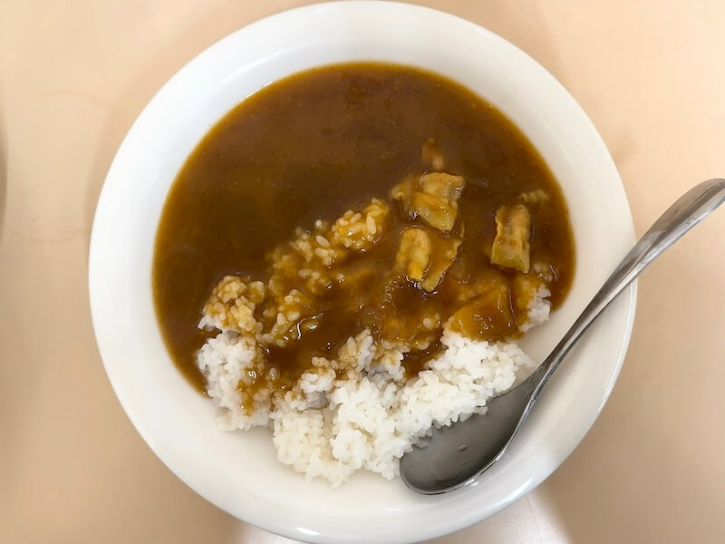 そば処北千住駅のカレーライス