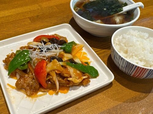 上海菜館（学芸大学）の酢豚風ロース定食