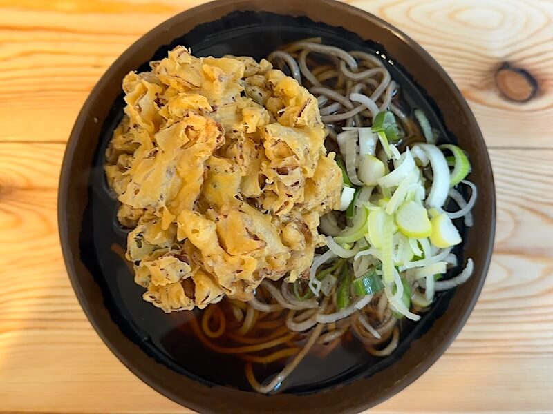 でん(戸越銀座)のハムキャベ天そば