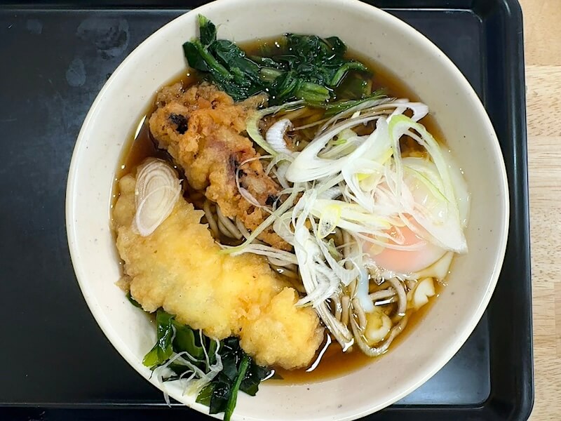 松石(高田馬場)の松ゲソ、ささみ天、温玉そば