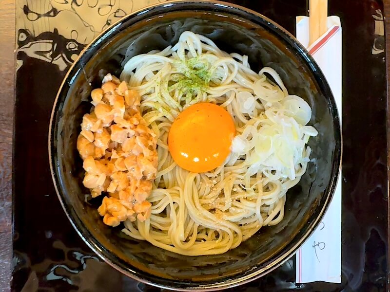 神田まつやの冷やし納豆そば