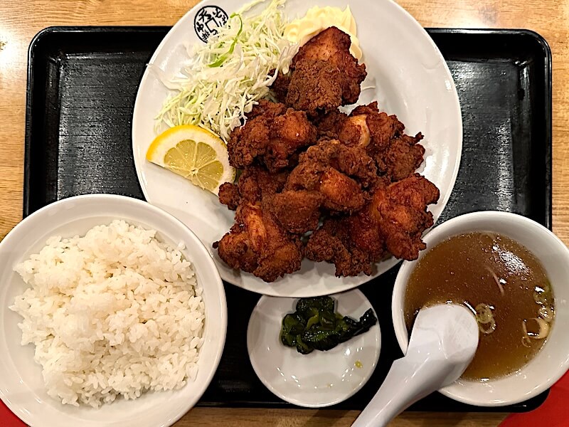 天宝(渋谷)の唐揚げ定食