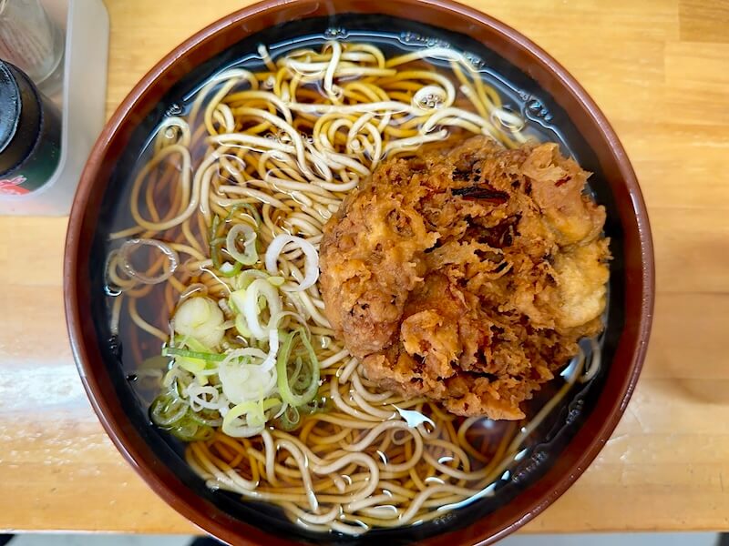 そば谷(板橋本町)のゲソ天そば(大盛り)