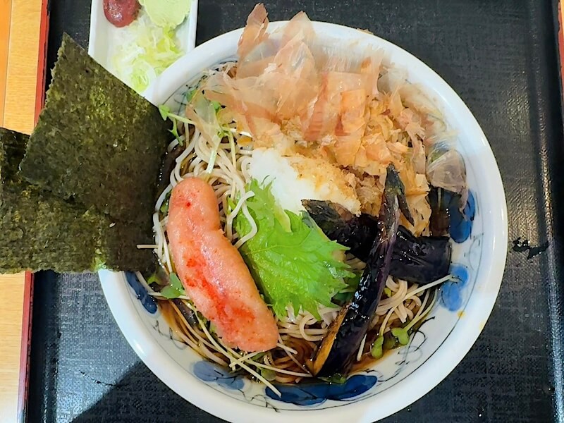 五六八(浜松町)の冷やし明太揚げなすそば
