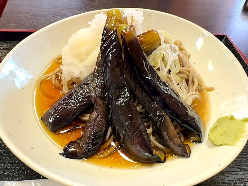 ふ代そば処三田庵(恵比寿)の揚げなすおろしそば