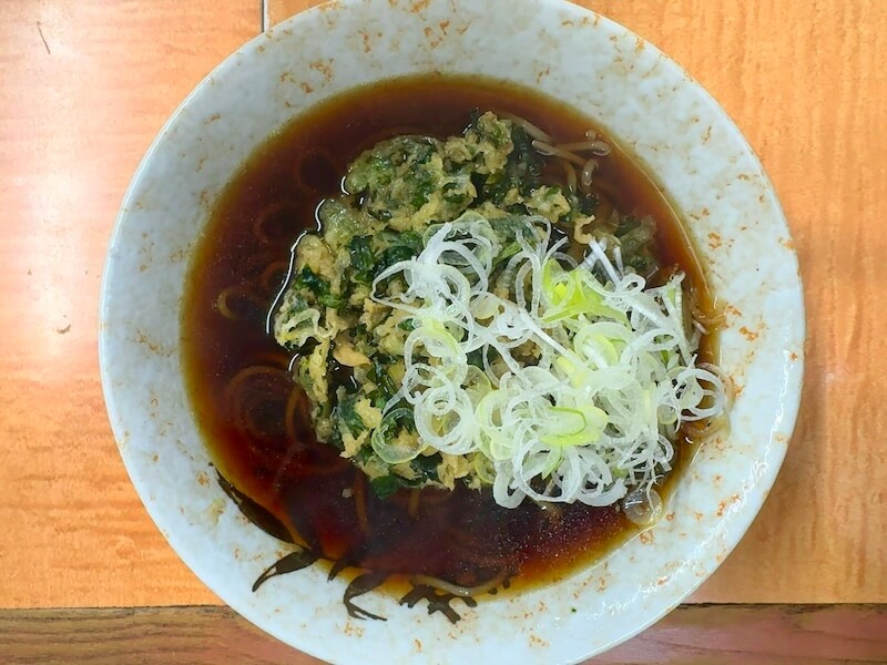 川一（秋葉原）の春菊天そば