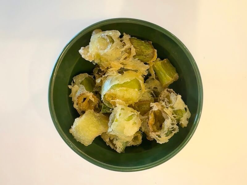 長ネギの天ぷらは無料トッピング