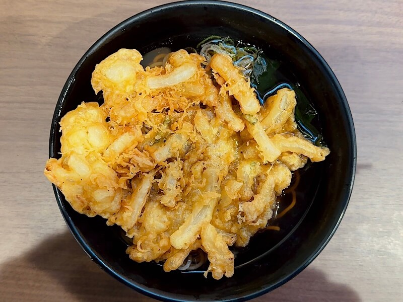 峠そば（茅場町）のかき揚げそば