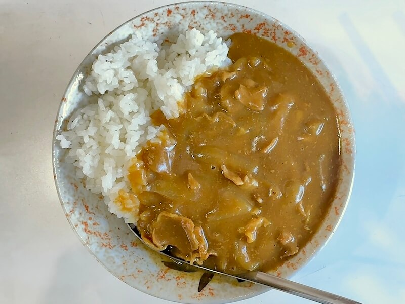 麺処盛盛の蕎麦屋のカレーライス