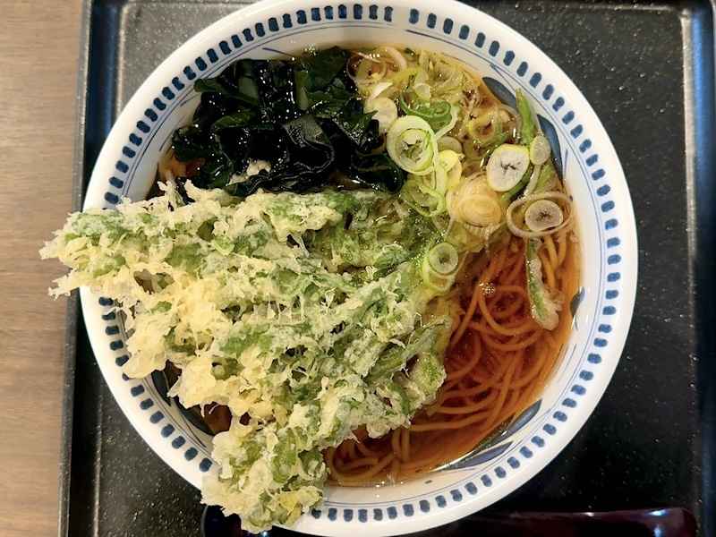 本家しぶそばの春菊天そば