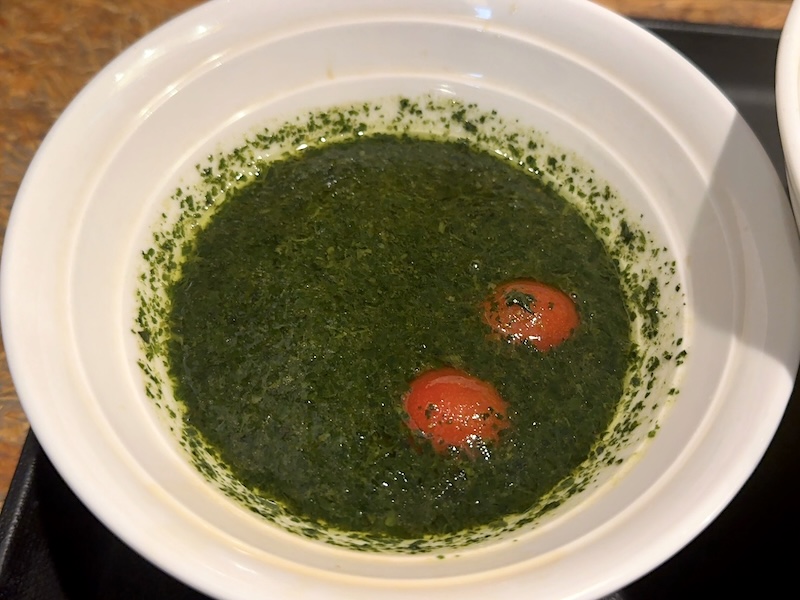 そばうさのバジル温そば2