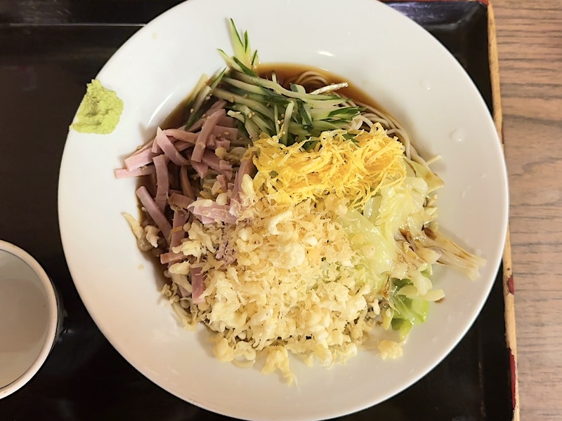 翁庵の冷やしたぬきそば