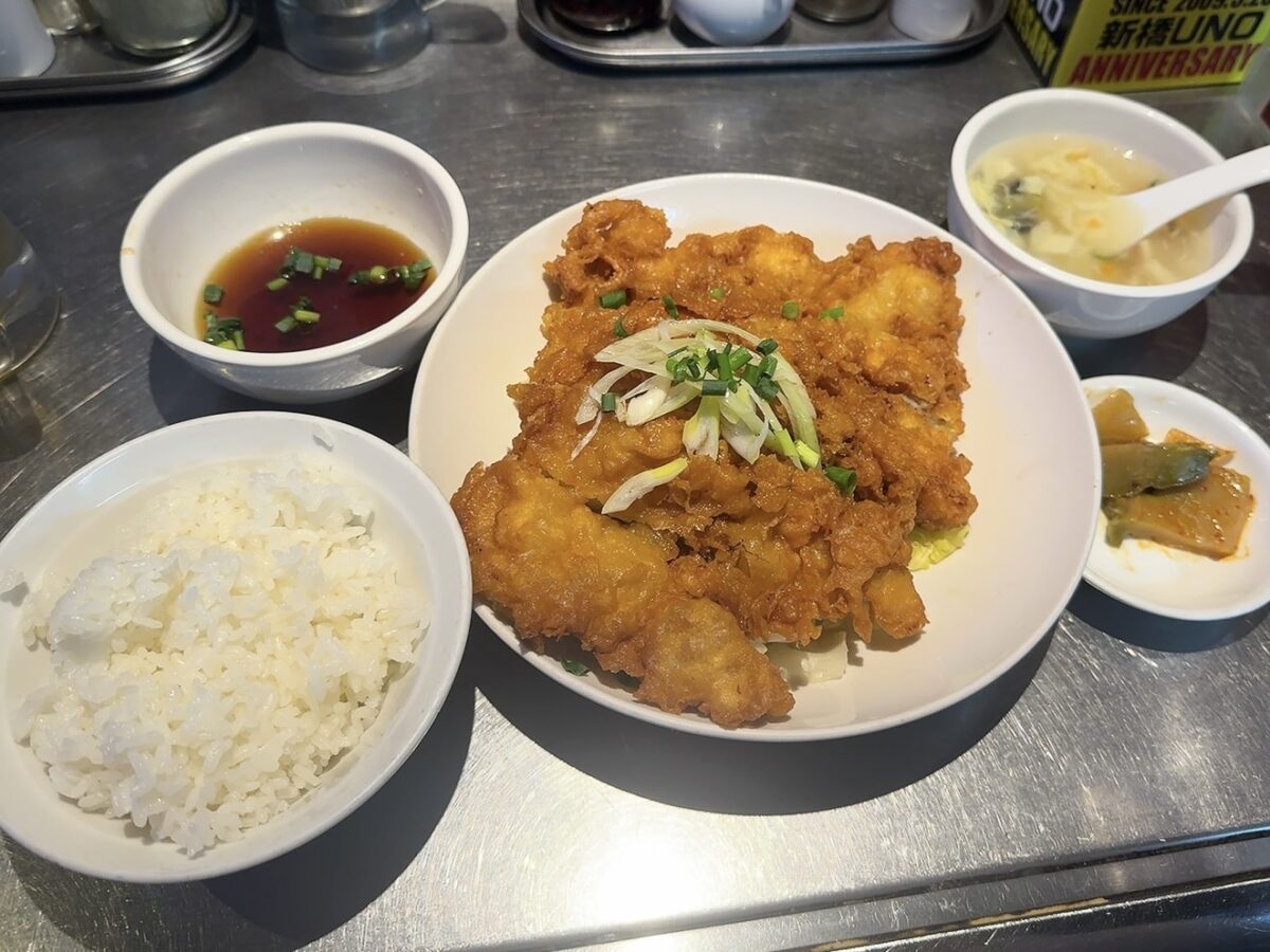 四季煲坊の油淋鶏定食1