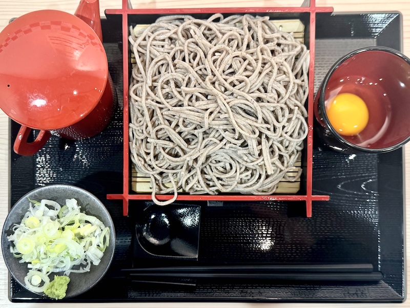 ハチ公そば渋谷クロスタワー店のもりそば大盛り+月見